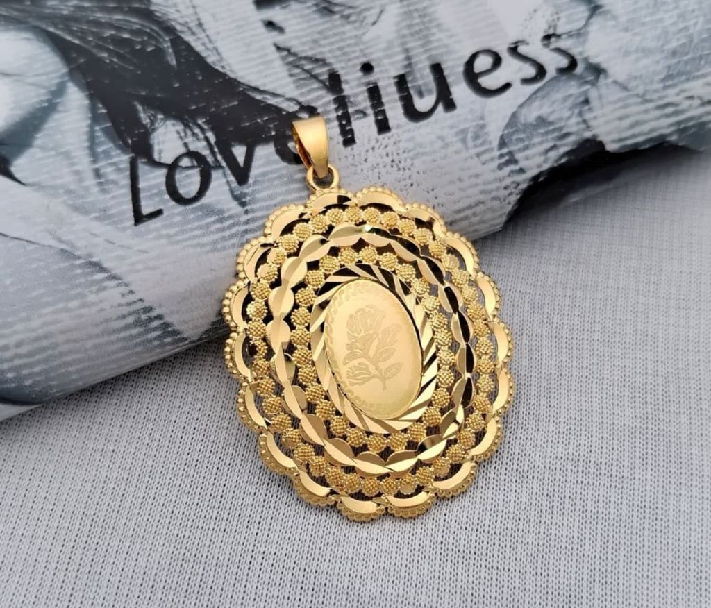 پلاک بدون زنجیر طرح طلا کد 2344 - خرید آنلاین از گالری آداس